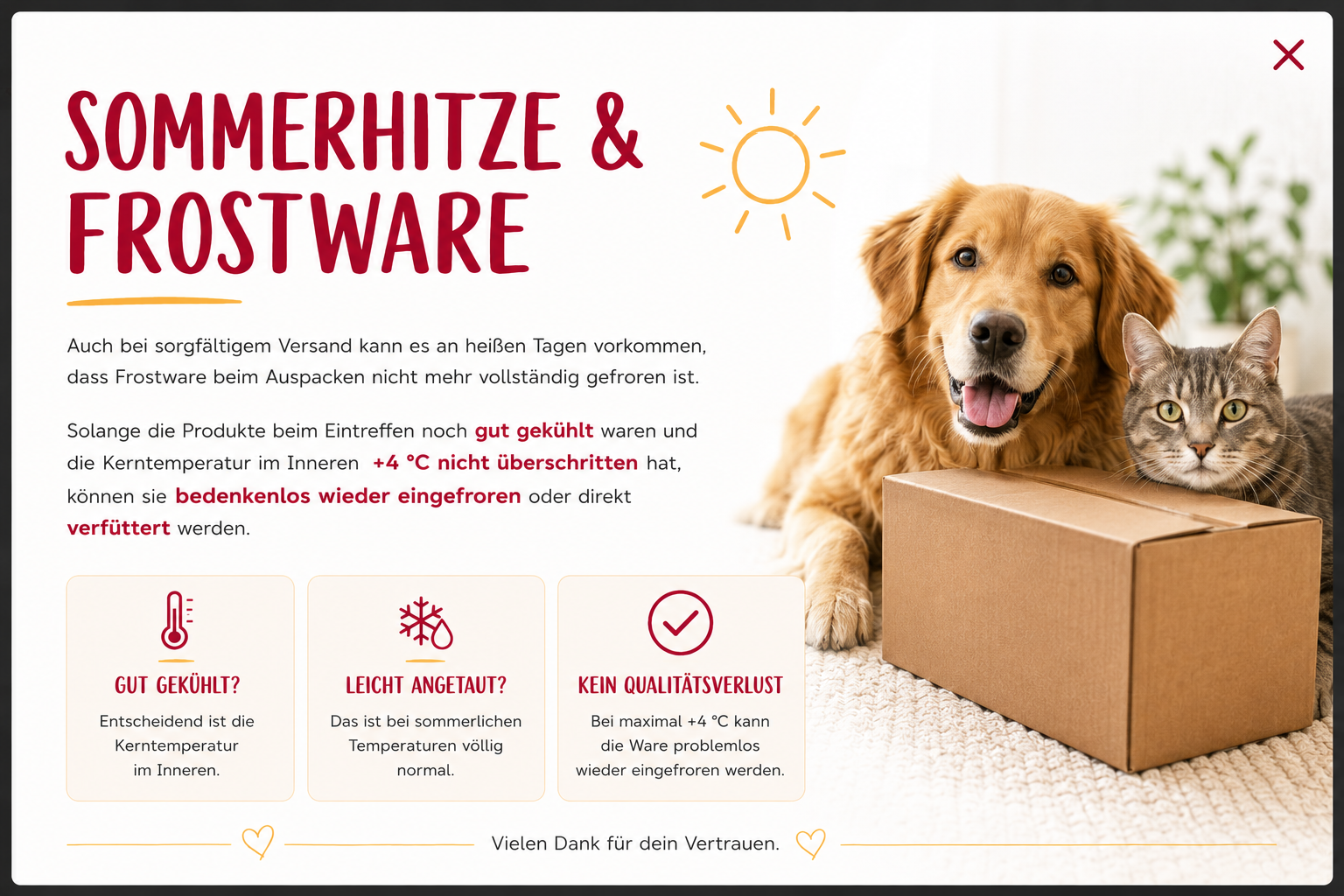 Sommerhitze und Frostware