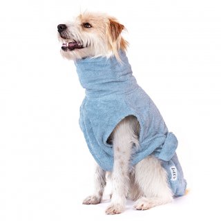 Lills Dog Hundebademantel aus Bio-Baumwolle Ocean Blue