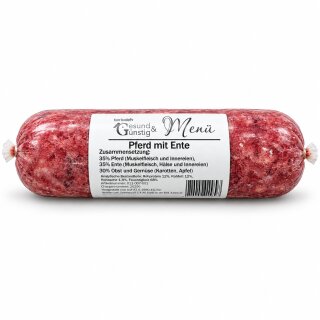 Gesund & Günstig BARF Menü Pferd mit Ente