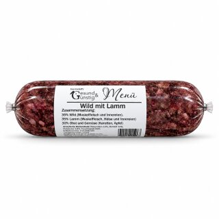 Gesund & Günstig BARF Menü Wild mit Lamm