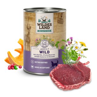 Wildes Land Classic Adult Wild mit Krbis, Preiselbeeren, Wildkruter und Distell 400g